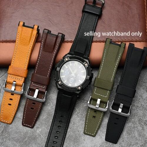 Leather Band watch strap for GST-S100G / S110 / S130L / W100G / W110 / 210B / 400G / 410 / B100 / W300 wristband accessories 26