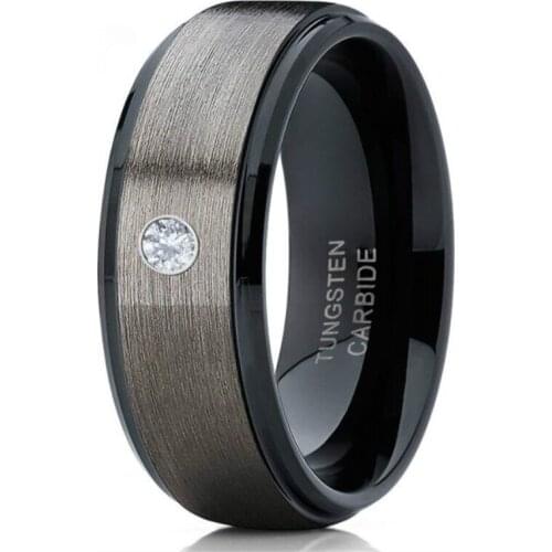 Fashion Mens 8MM Stainless Steel Ring Wedding Band Jewelry For Male Best Gift