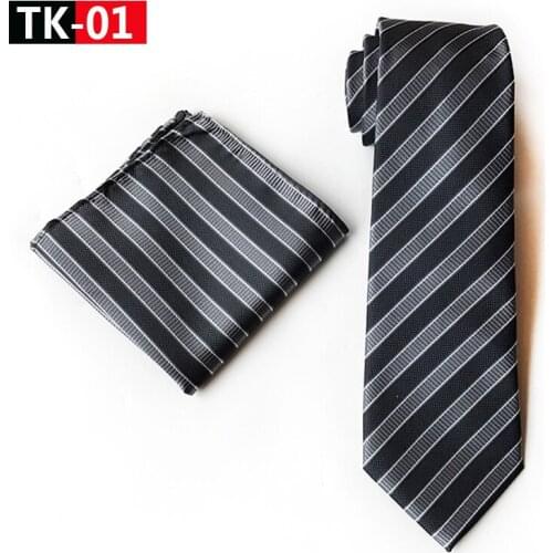 Fashion Black Green Pocket Square Classic Party Wedding Striped Silk Wedding Mens Extra Long Tie Necktie Handkerchief Set
