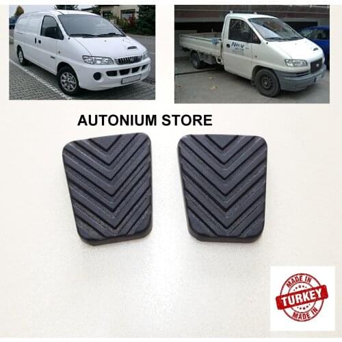 1 Pair Brake and Cluth Pedal Pad Cover Best Quality Rubber for 1997-2007 Hyundai Starex H-1 H1 Libero H200 Satellite