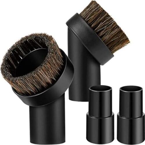 Soft Bristle Cleaner Vacuum Brush Attachment Black Brush Replacement with Vacuum Hose Adapter Tool for Standard Hose