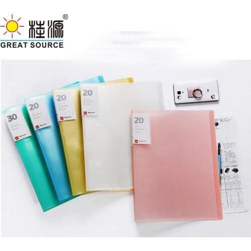 Project Folder A4 PP Presentation Book Display Book 40 Transparent Pockets Fancy Candy Color(2PCS)