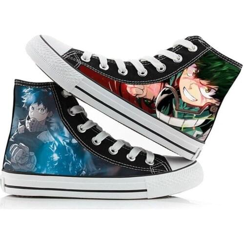 My Hero Academia Bakugou Katsuki Midoriya Izuku Cosplay Print Canvas Shoes Adult Students Sneakers Casual Shoes
