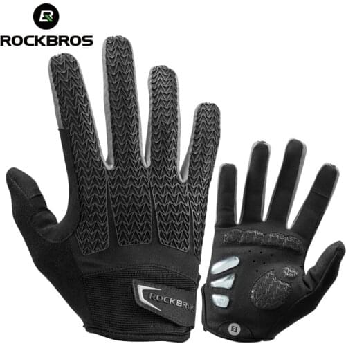 ROCKBROS Winter Touch Screen Cycling Gloves GEL Pad Shockproof Full Finger MTB Road Bike Gloves Windproof Warm Bicycle Gloves