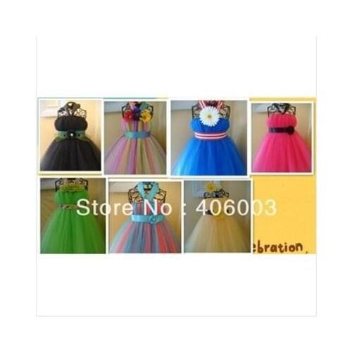 Custom handmade girls tutu dress cute flower dress girls halloween costume for birthday tutu dress