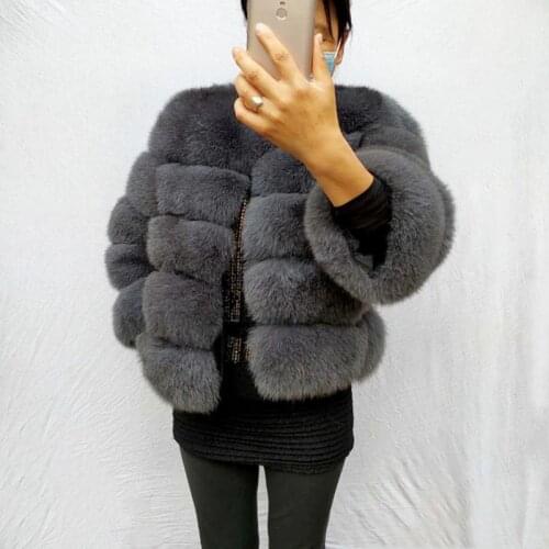 Real Fur Coat 100% Natural Winter Womens Fur Jacket Warm Fox Fur Coat High Quality Fur Vest Free Shipping Fashion Luxurious