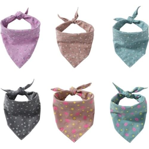Cat dog saliva towel new comfortable breathable pet dog triangle towel multicolor optional cotton linen pet scarf