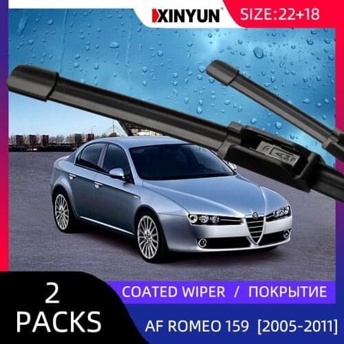 Wiper LHD Front Coated Wiper Blades For Alfa Romeo 159 wagon Sedan Windshield Windscreen Front Window 22"+18" Left Hand Drive