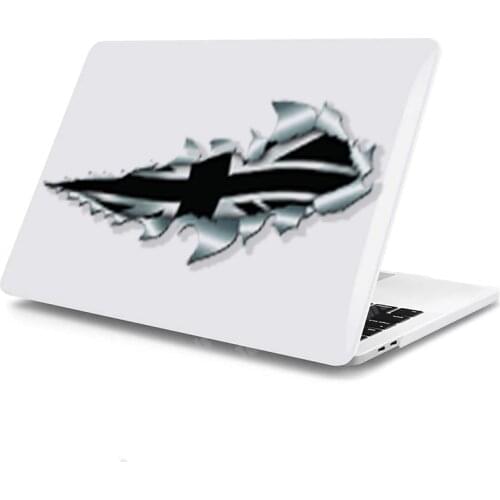 Three Ratels B317 Metal Rip Open British Black Union Jack Flag Sticker Decals