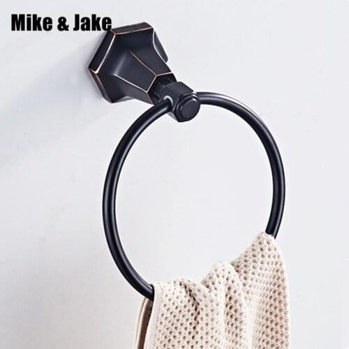 Solid brass black Finished Bathroom towel ring bathroom Accessories black Towel Ring rackTowel shelf,Towel ring Bar HC6703