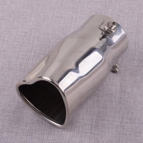 Universal Car Accessories Silver Heart Shape Tail Inlet Exhaust Muffler End Tip Pipe Cover