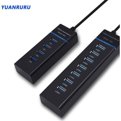 USB Hub High Speed USB 3.0 Hub Multi USB Splitter 7 Port USB Hub Multiple USB 4 Port Multiple Expander for Computer Accessories