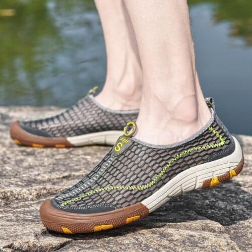 2021 summer mesh shoes outdoor high quality wading shoes tide shoes casual shoes wading mens shoes