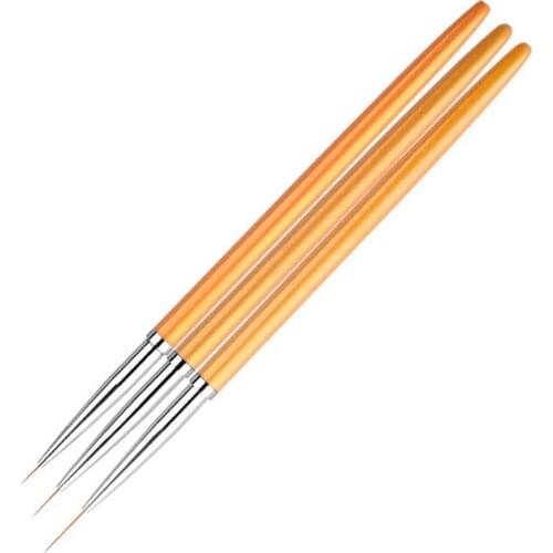 3pcs/set Nail Art Liner Painting Pen 3D DIY Acrylic UV Gel Brushes Drawing Kit Line Grid French Design Manicure Tool