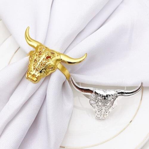 30pcs Hotel animal cow head napkin buckle napkin ring