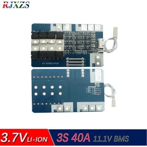 3S 40A lipo lithium Polymer BMS/PCM/PCB battery protection board for 3 Packs 18650 Li-ion Battery Cell w/balance board