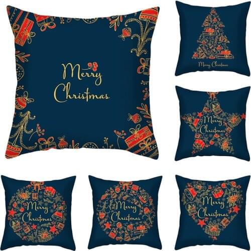 45x45cm Pillow Case Hot Selling Home Furnishing Pillow Christmas Tree Printed Cushion Pillow Cover Home Decoration