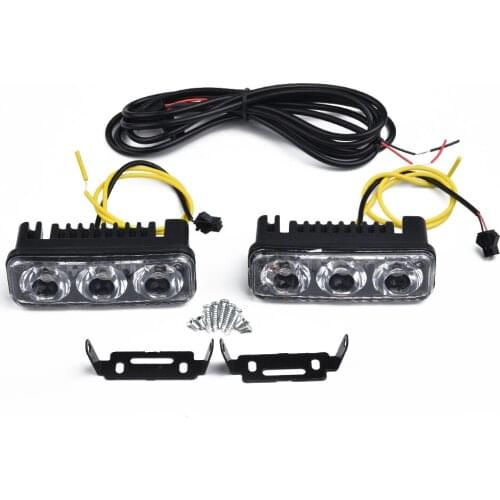 Accessories Daytime Running Lights Auto Car Fog Lamp Turn Signal White+Amber Parts