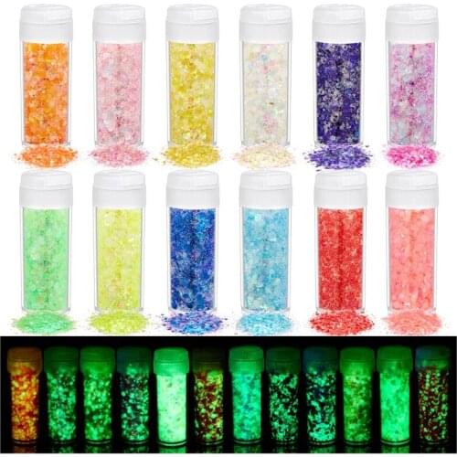 12/18/24 Color Shining Glitter Powder Sequins Epoxy Resin Crafts Filler Nail Art Decorations DIY Jewelry Making Pigments