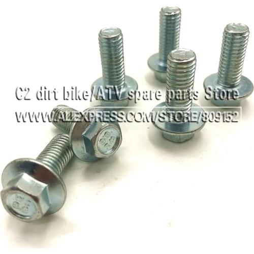 6pcs/lot Rear Sprocket Bolts Screw For Motorcycle Dirt Pit Bike M8*20 Chain Drive System Parts Free Shipping