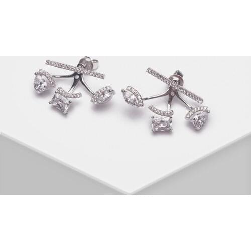Amorita boutique Fashionable and exquisite zircon stud earrings by designer