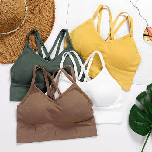 UMKA 2020 New Trendy Sexy Cross Strap Beauty Back Fitness Bra Breathable And Comfortable Without Restrint Girls Underwear Bra