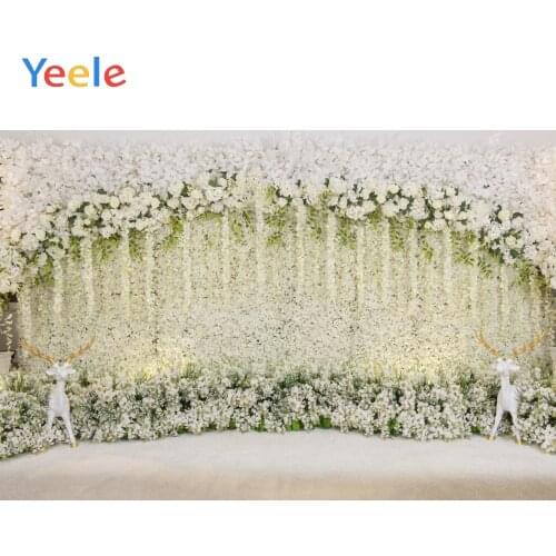 Yeele Wedding Ceremony Flower Wall Elks Home Beauty Photography Backdrops Personalized Photographic Backgrounds For Photo Studio