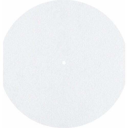 Felt Turntable Platter Mat LP Slip Mat Audiophile 3mm thick Slipmat for LP Vinyl Record in White Color