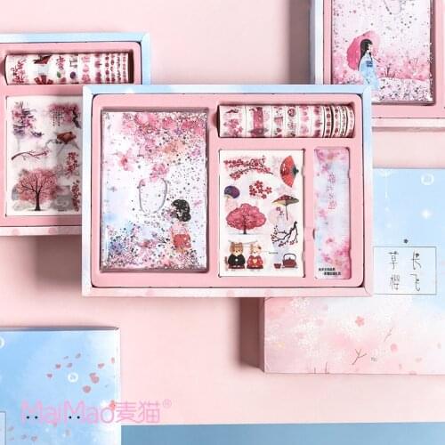 Creative cartoon into the oil hand account gift box for students with simple ins 12 constellation girl heart hand account set