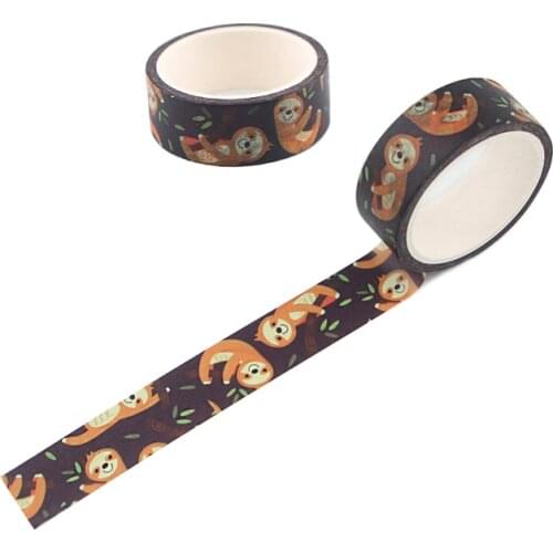 LX470 Sloth Animal Masking Tape Decorative Adhesive Tape Sticker Scrapbooking Diary Planner Stationery