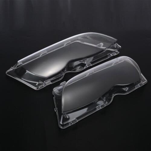 Mayitr 2pcs Car Headlight Glass Cover Clear 4 Door Automobile Left Right Headlamp Head Light Lens Styling For BMW E46 98-01