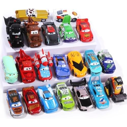 3-10CM Disney Pixar Cars 2 3 Lightning McQueen Jackson Storm The King Diecast Metal Car Model Toy For Boy birthday Gift