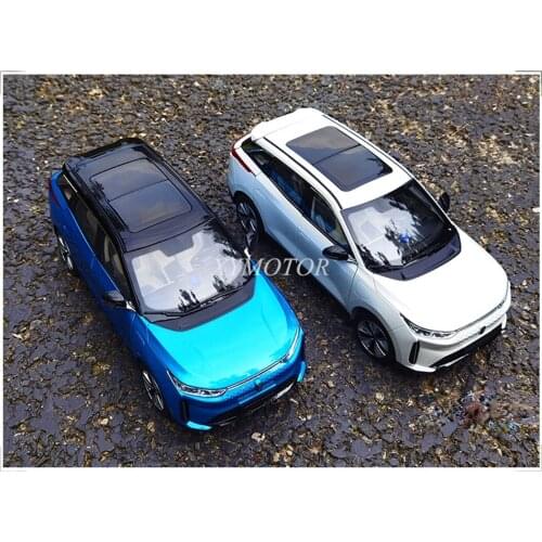 Century Dragon 1/18 For Pentium E01 Electric Vehicle Diecast Model Car Blue/White Kids toys gifts Display Ornaments Collection