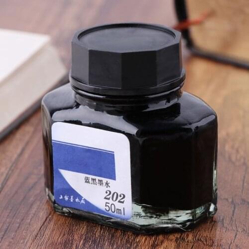 2021 New 50ml Bottled Glass Smooth Writing Fountain Pen Ink Refill School Student Stationery Office Supplies