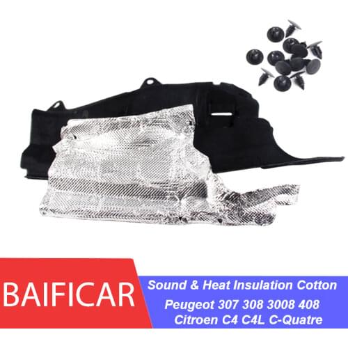 Baificar Brand New Engine Compartment Soundproof Sound & Heat Insulation Cotton For Peugeot 307 308 408 Citroen C4L C-Quatre