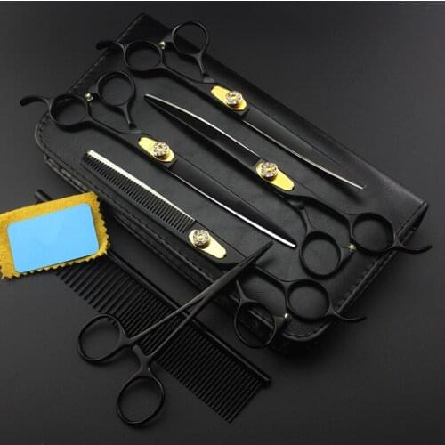 6 kit 6.0 Inch Japanese Professional Haircut Hairdresser Hairdresser Cutting & Thinning pet dog grooming hair scissors