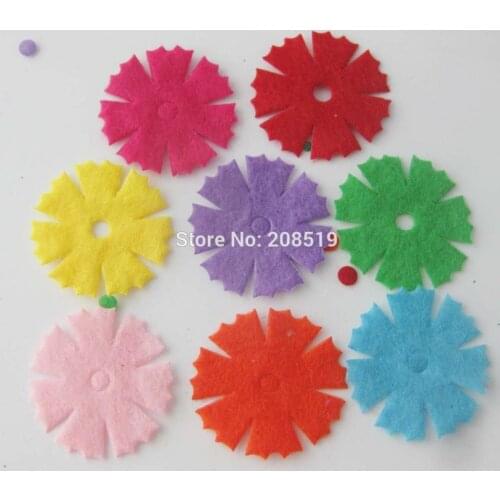 PANNNE 3CM Petals Non-woven appliques Mix colors 200pcs DIY scrapbooking decoration