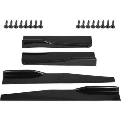 Pair of Universal Car Side Skirt Cover Trim Rocker Splitters Winglet Wings Anti-scratch Protector Auto Vehicle Modified Kit