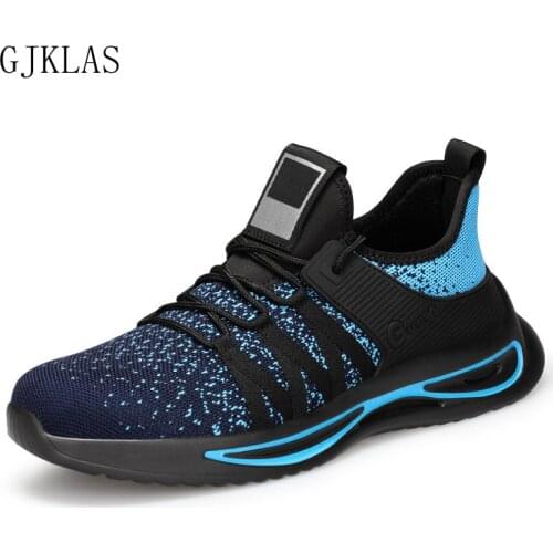 Working Shoes Man Safety Steel Toe Boots Mesh Breathable Work Shoes Safty Boots for Men Protect Sneakers Anti-hit Anti-puncture