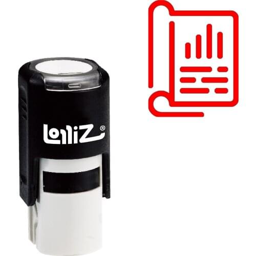 LolliZ Report Self-Inking Rubber Stamp - Modern Symbol Series