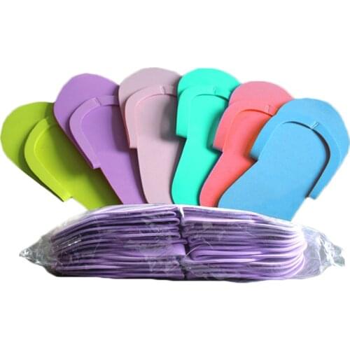 12 Pairs Disposable Foam Slippers Spa Pedicure Sandals Foam Pedicure Slippper For Salon Spa Pedicure Flip Flop Tools