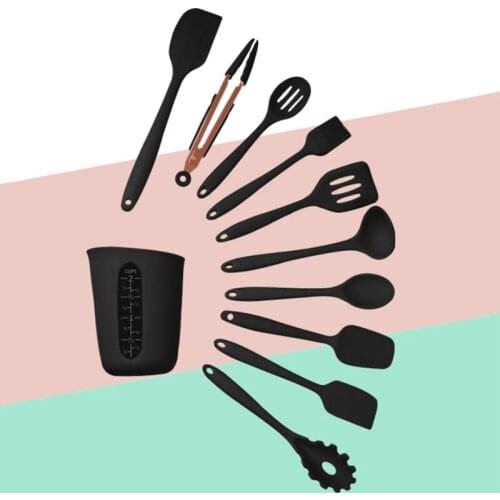 Silicone Kitchenware Baking 11-piece Kitchen Set Non-stick Spatula Spoon Creative Cooking Kitchenware