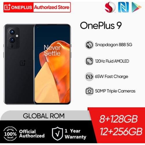 OnePlus 9 5G Snapdragon 888 8GB 128GB Smartphone 6.5‘’ 120Hz Fluid AMOLED Display Hasselblad Camera 65W