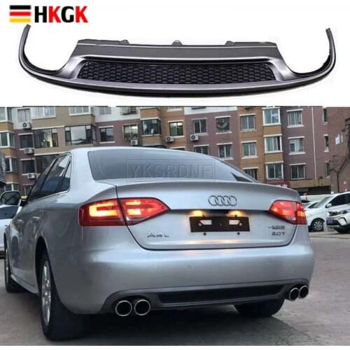 S4 Style Auto Accessories Rear Bumper Lip Diffuser for Audi A4 B8 B8.5 2009-2012 abs Unpainted Primer 2013-2016