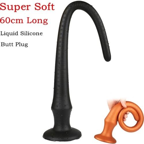 Super Soft 60cm Long Huge Vagina Anal Dildo Anus Expander Sex Toys For Women Man G Spot Butt Plug Male Prostate Massager
