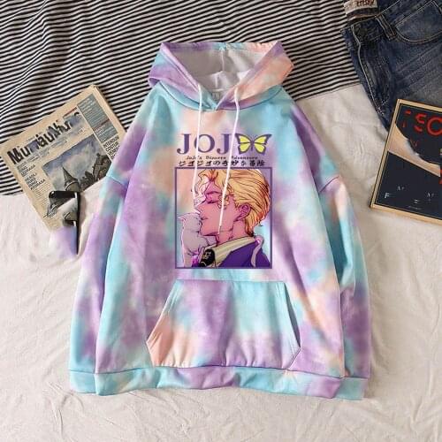 2021 New Sweatshirt Men Long Sleeve Jojos Bizarre Adventure Hoodie Harajuku Japanese Anime Manga Women Hoodies Tops Streetwear