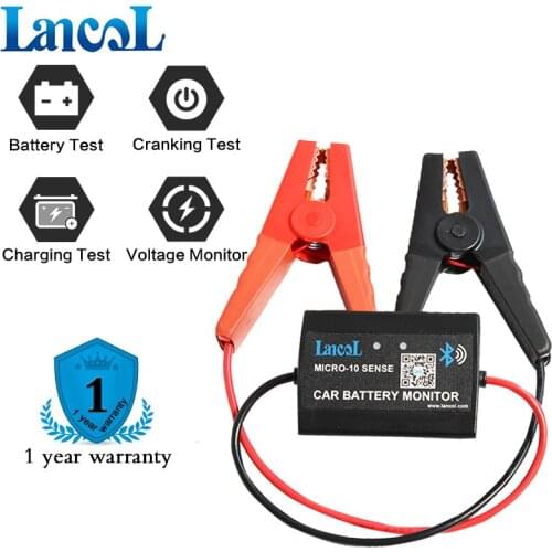 Lancol 12V CAR BATTERY TESTER With Bluetooth Battery Monitor MICRO-10 Automotive Battery Analyzer Auto Diagnostic Tools