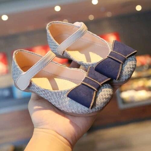 Children Shoes Girls Leather Shoes for Wedding Party Elegant Bow-knot Kindergarten Performance Shoes Kids Dress Shoes 21-30 Cute