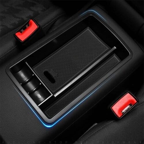 1pc Car Accessories Central Armrest Storage Box For Audi A3 8V S3 2014-2019 Console Glove Tray Holder Case Container Car Styling