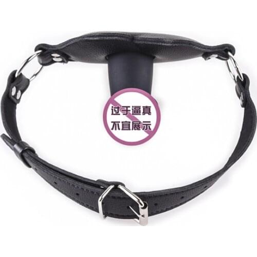 Mouthball Fun Mouth Plug Dildo Soft Rubber Mouthball Black Full Silicone Mouth gag